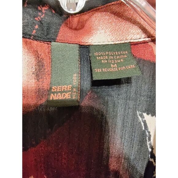 Sere Nade chiffon sheer buttoned blouse medium - Picture 5 of 5